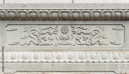 granite carving in chinese temple