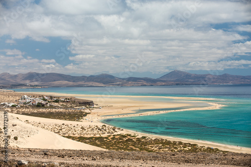 Beach Playa de Sotavento  Canary Island Fuerteventura  Spain