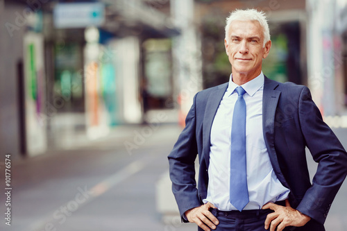 Portrait of confident businessman outdoors
