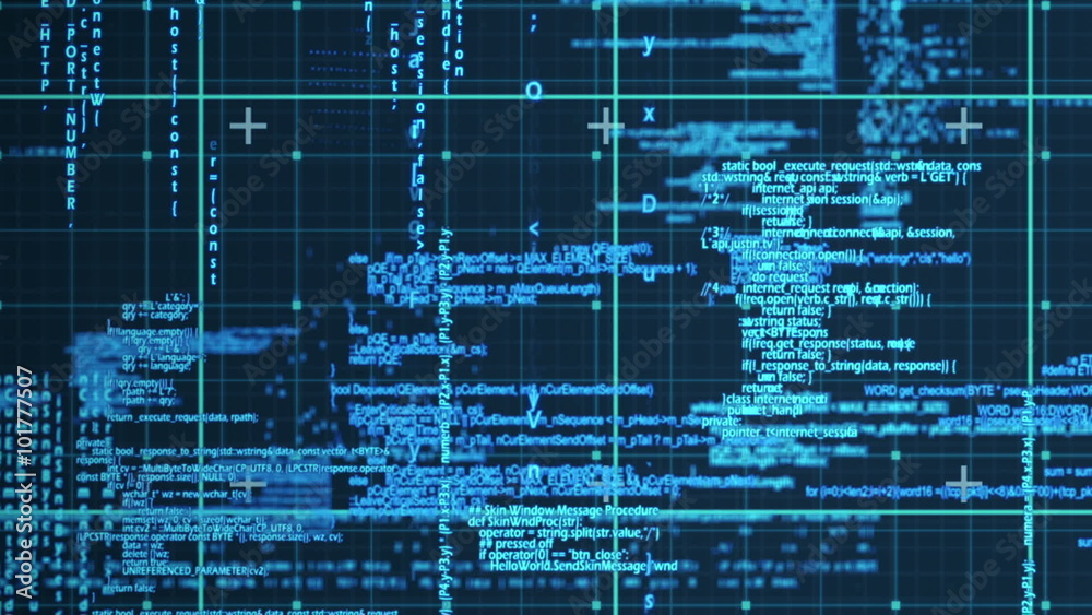 Digital animation of matrix Digital animation of matrix