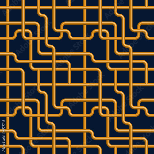 Seamless background of copper pipes