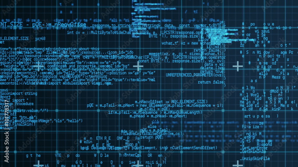 Digital animation of matrix