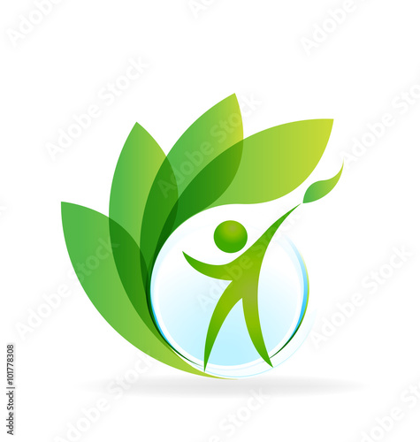 Alternative medicine healthcare logo vector