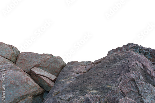 Rocky cliff isolated on a white background