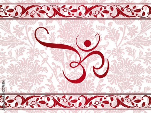 aum syllable, paisley design , Hinduism , India