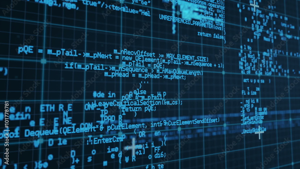 Digital animation of matrix