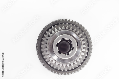 set of gears on isolated