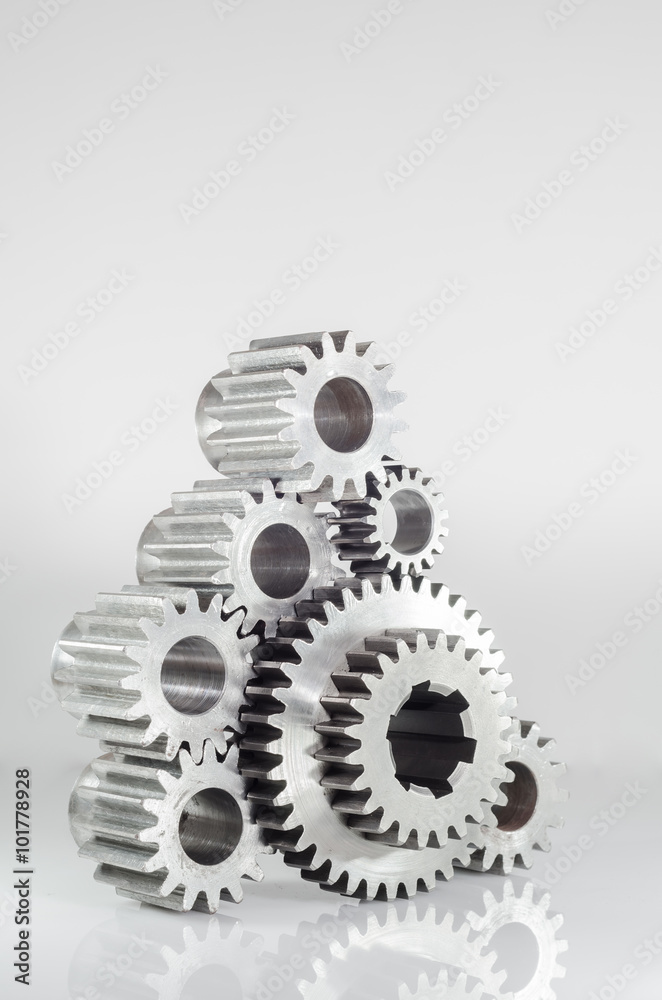set of gears on isolated background set of gears on isolated background