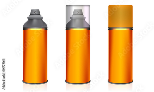 Cosmetic spray bottles set isolated. Vector