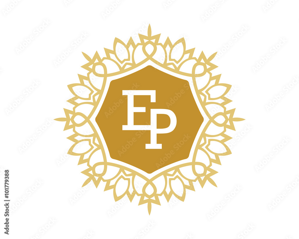 Obraz premium initial royal letter logo