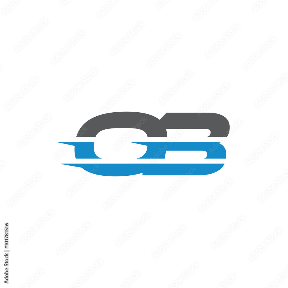 Simple Modern Dynamic Letter Initial Logo ob