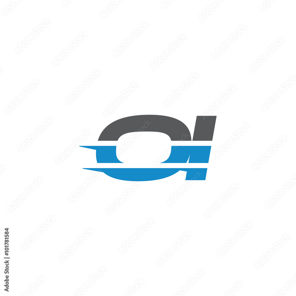 Simple Modern Dynamic Letter Initial Logo oi Simple Modern Dynamic Letter Initial Logo oi