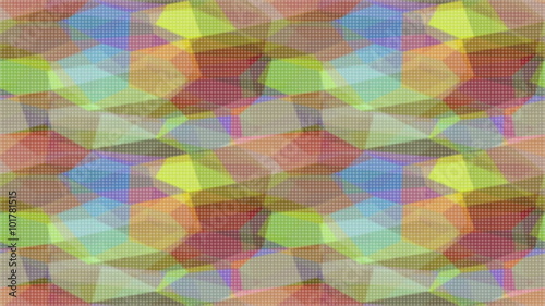 Fullhd 1920x1080 Progressive Seamlessly Looping Video of Colorful Mosaic Moving Diagonally. Abstract Animated Background.