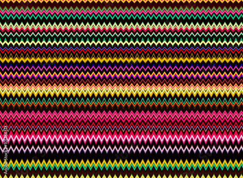 Zigzag colorful neon pattern background.
