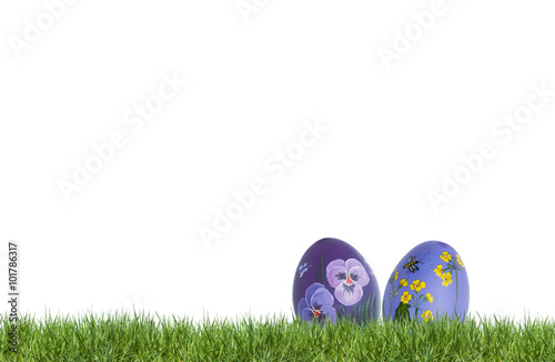 Ostereier im Gras