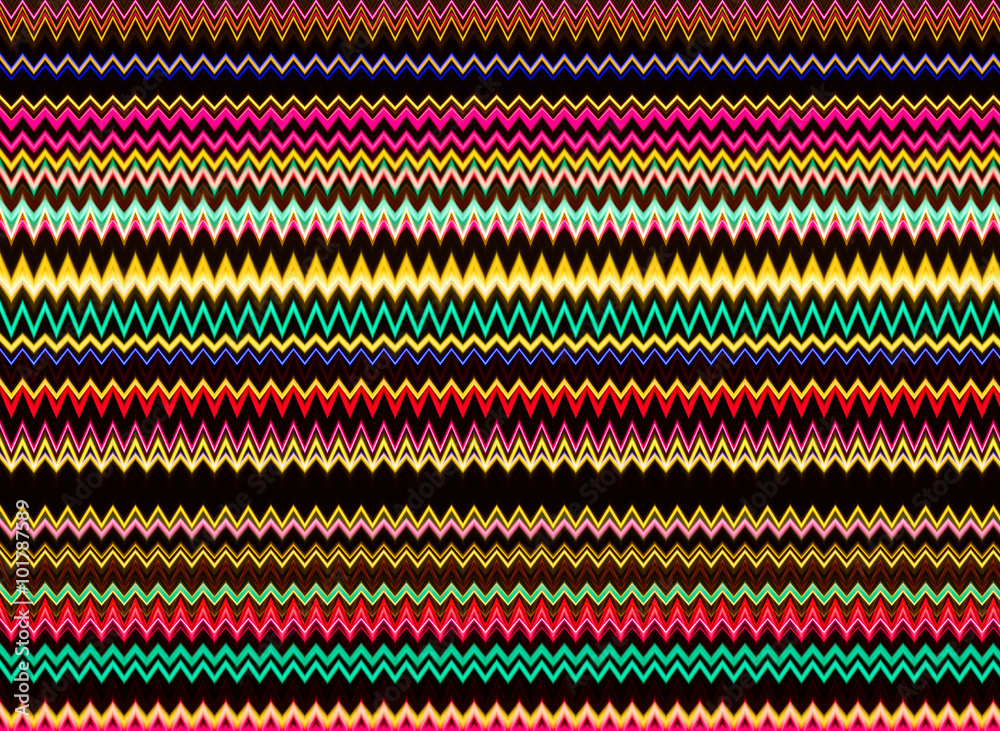Modern art. Long exposure neon lights texture. Zig zag pattern. Modern art. Long exposure neon lights texture. Zig zag pattern.