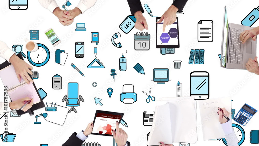 Business people hands working Business people hands working