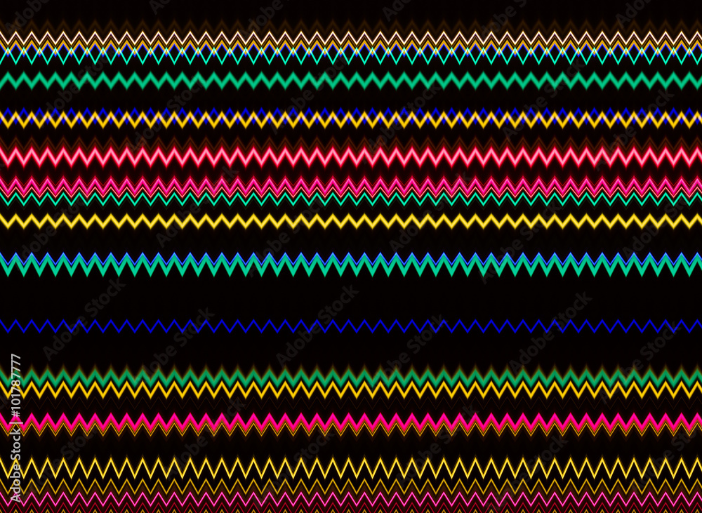 Zigzag colorful neon pattern background. Zigzag colorful neon pattern background.