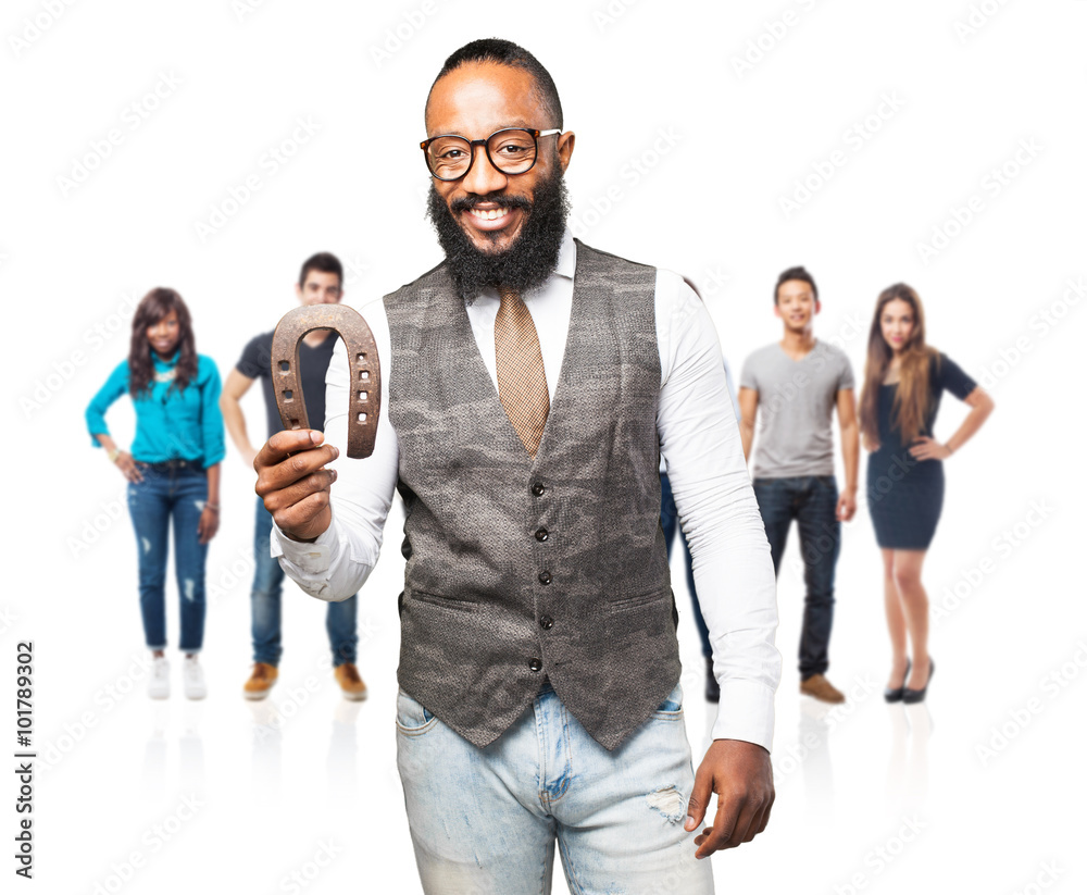 business black man having luck business black man having luck