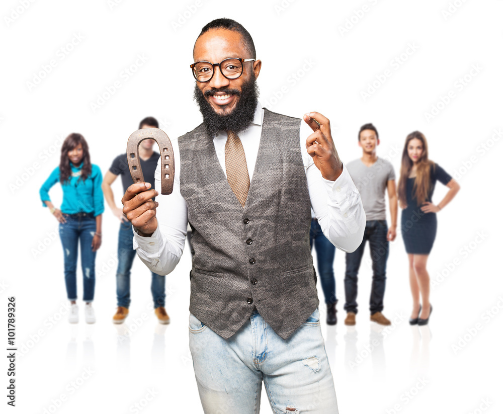 business black man having luck business black man having luck