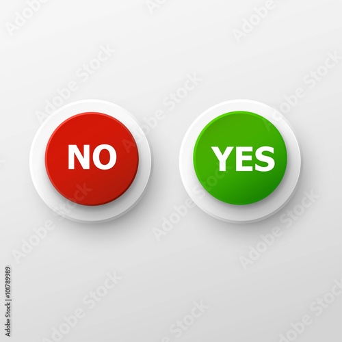 Yes no buttons