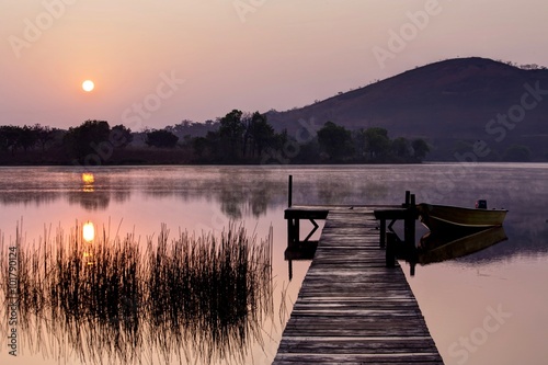 Sunrise at Petpenoun which means Twins Lake in Cameroon photo