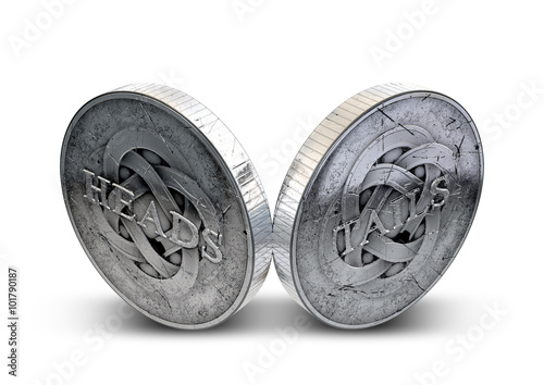 Antique Coins Heads And Tails photo