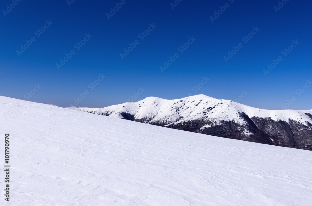 Mountain scenery in Vigla, Florina's ski center, Greece 