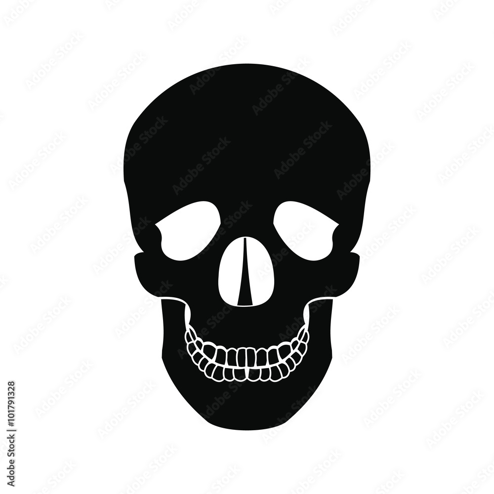 Human skull black icon Human skull black icon