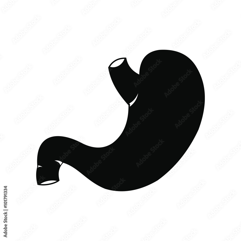 Human stomach black icon Human stomach black icon
