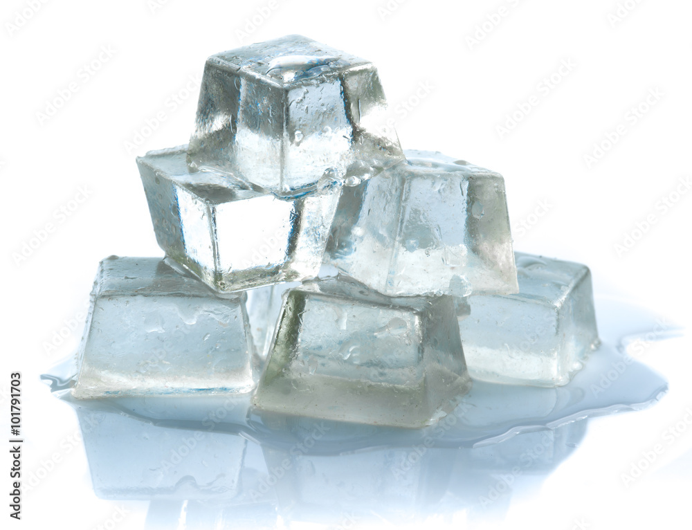 Cubes of ice on a white background. Cubes of ice on a white background.