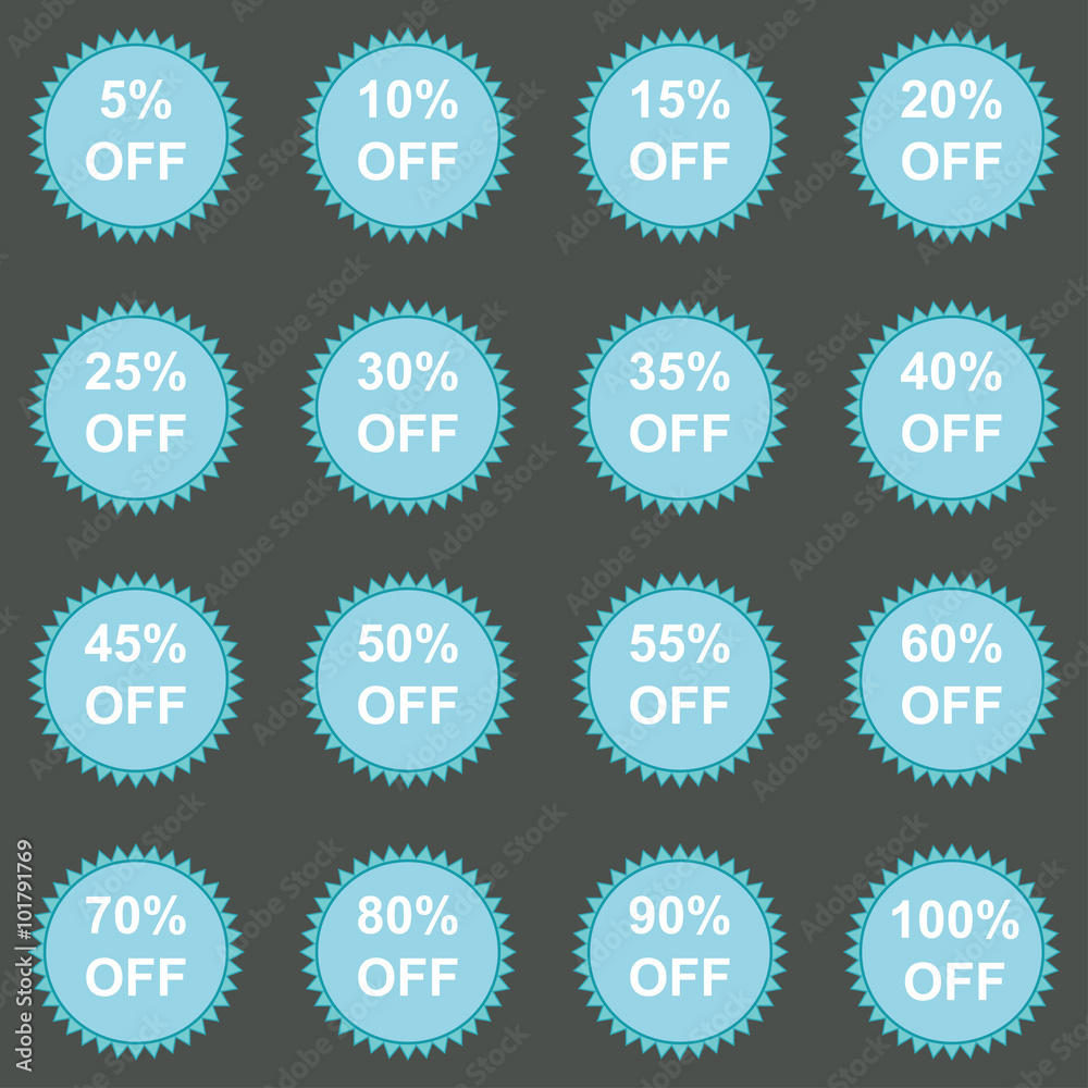 Set of sale stickers. Vector.