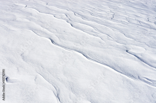 Abstract shapes on the snow, Florina, Greece 
