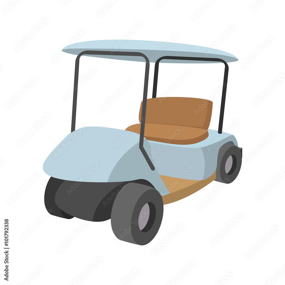 Golf car cartoon icon