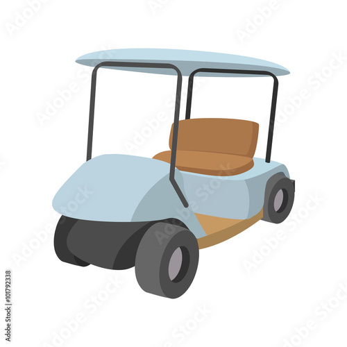 Golf car cartoon icon