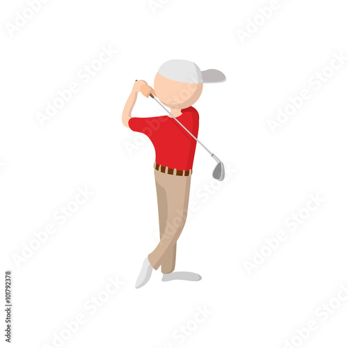 Golfer cartoon icon © juliars