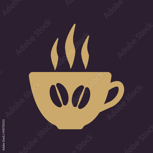 The coffee and cup icon. Coffee And Cup symbol