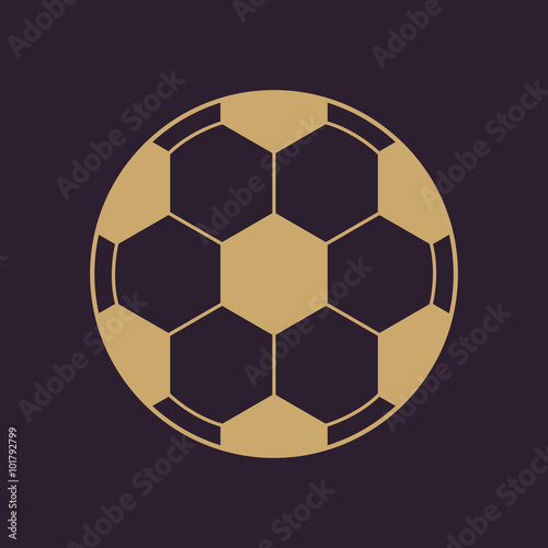 The football icon. Soccer symbol. Flat