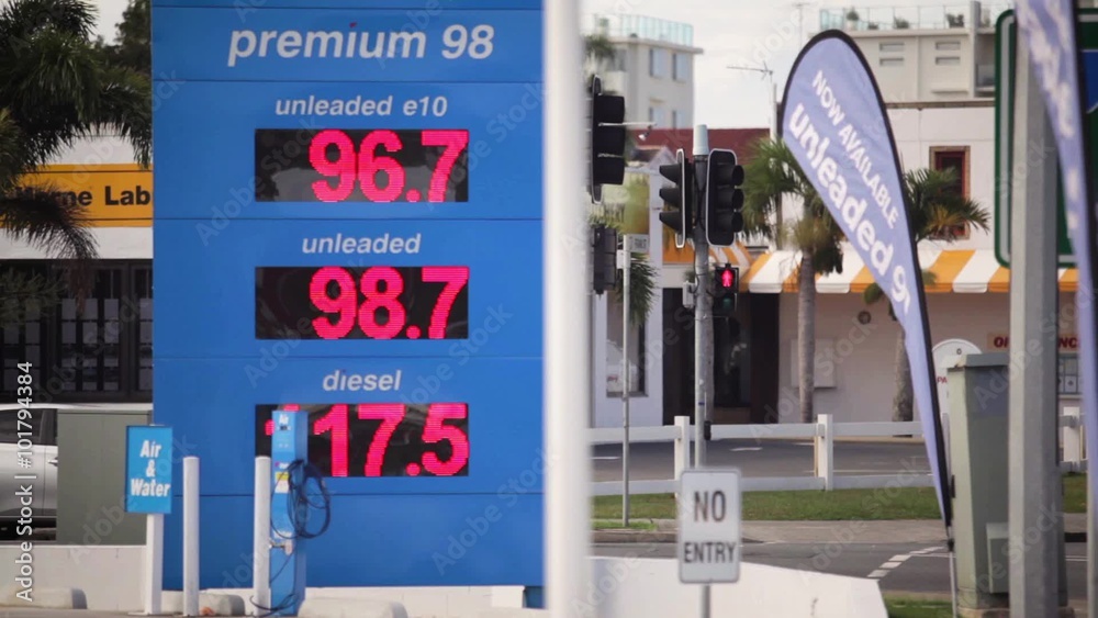 Petrol prices less than $1 per litre at the bowser this month as global oil prices continue to drop, Gold Coast, Australia.
