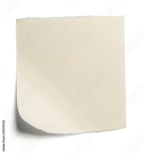 collection of yellow note papers on white background