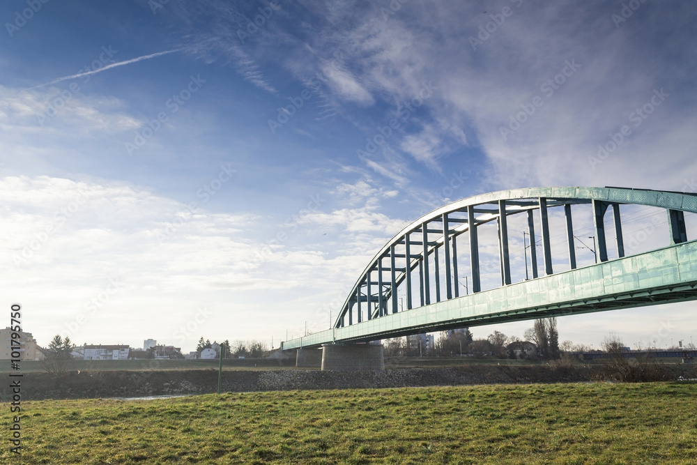 Obraz premium Bridge over river Sava in Zagreb
