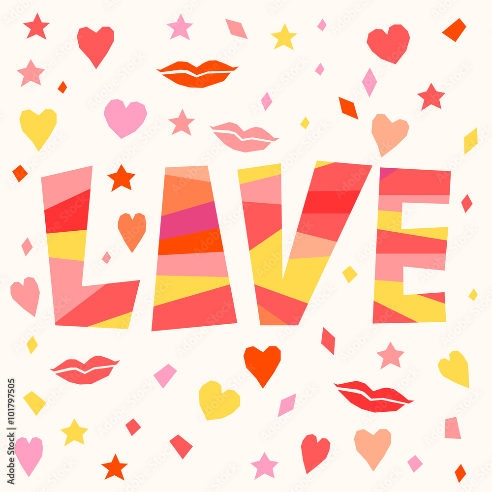 Love theme. Valentine's day and wedding card template Love theme. Valentine's day and wedding card template