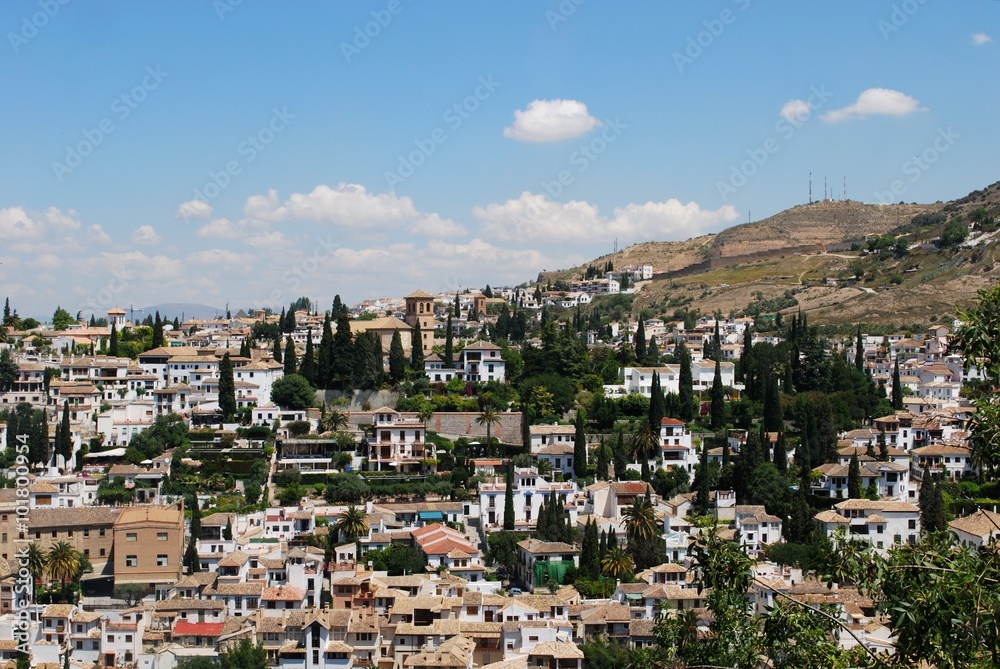 View of the Albaicin Distrist, Granada.
