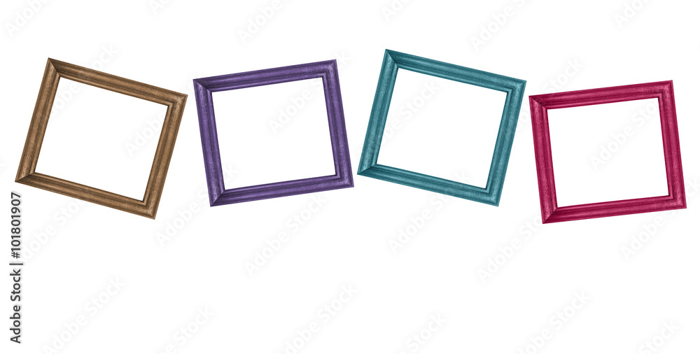 Old picture frame Pink Wood colorful concept
