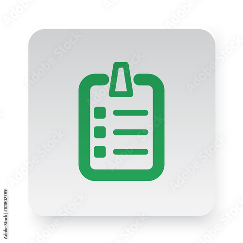 Green Checklist icon in circle on white app button