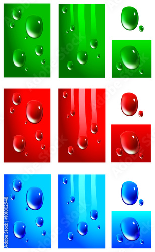 Set Drops on glass