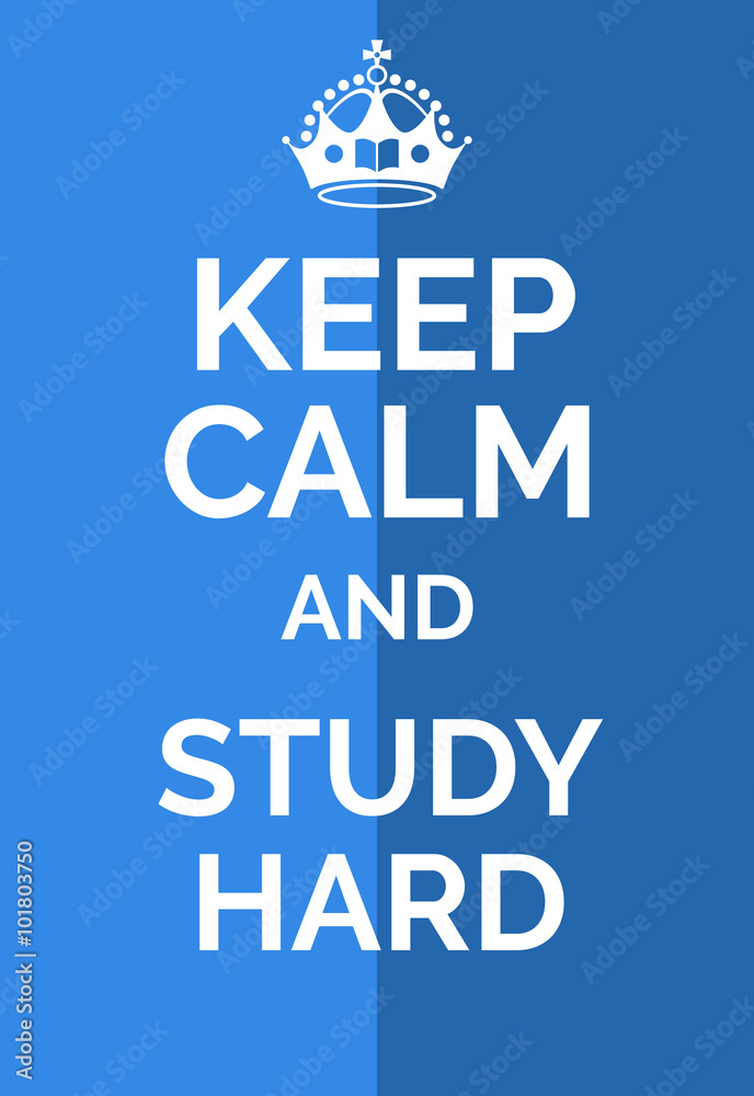 Sticker Keep calm and study hard