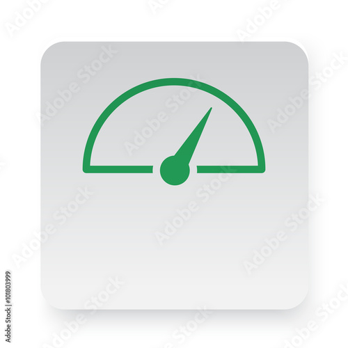 Green Speed Meter icon in circle on white app button
