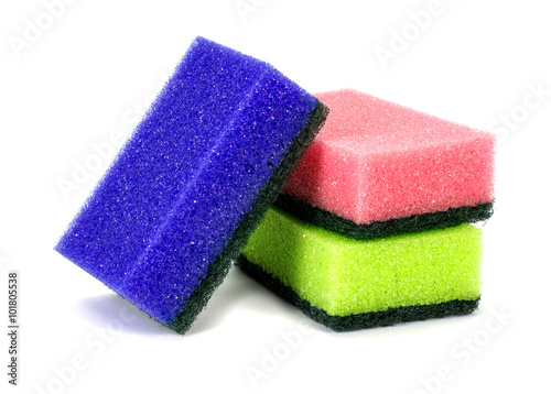 Sponge dish isolated on white background!