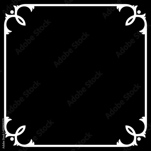 Silent Movie Black Frame with White Border. Vector